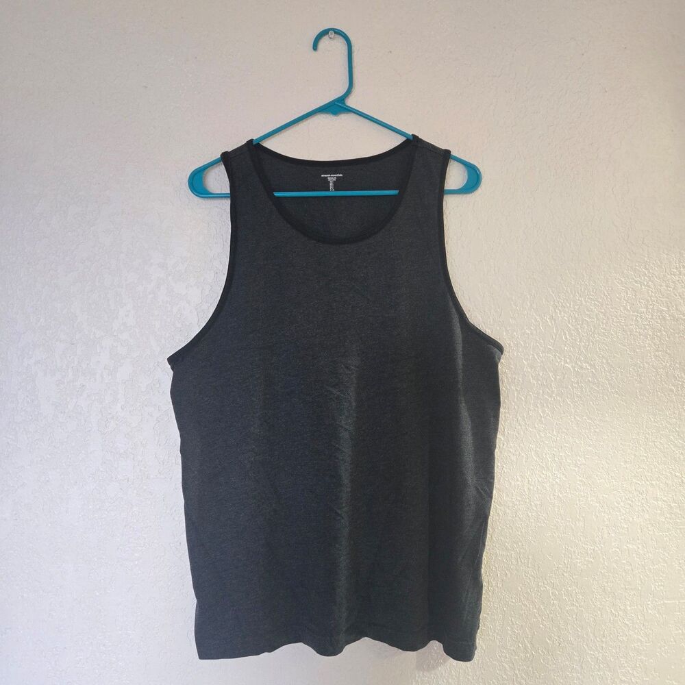 Mens Amazon Basics Grey Tank Top Size Large
